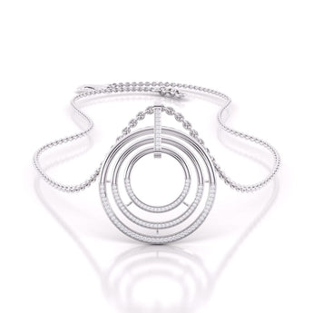 Ivana Jewels Necklaces White Gold / 14KT Diamond Circlet Pendant