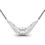 Ivana Jewels Necklaces White Gold / 14KT Fancy & Round Diamonds Wave Pendant