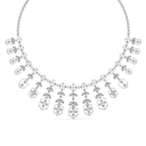 Ivana Jewels Necklaces White Gold / 14KT Floral & Geometric Diamond Necklace
