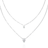 Ivana Jewels Necklaces White Gold / 14KT Layered Teardrop Necklace