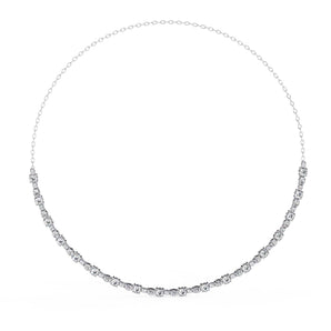 Ivana Jewels Necklaces White Gold / 14KT Minimalist  Circle Chain Necklace
