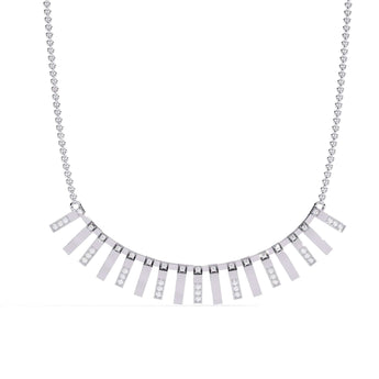 Ivana Jewels Necklaces White Gold / 14KT Minimalist Gold Linear Bar Necklace