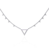 Ivana Jewels Necklaces White Gold / 14KT Modern Triangle Diamond Necklace