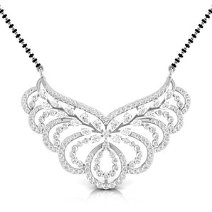 Ivana Jewels Necklaces White Gold / 14KT Pear & Round Cut Diamond Encrusted Floral Pendant