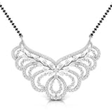 Ivana Jewels Necklaces White Gold / 14KT Pear & Round Cut Diamond Encrusted Floral Pendant