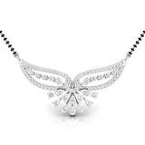 Ivana Jewels Necklaces White Gold / 14KT Pear & Round Diamond Fluttering Mangalsutra