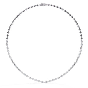 Ivana Jewels Necklaces White Gold / 14KT Pear-Shaped Diamond Tennis Necklace