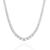 Ivana Jewels Necklaces White Gold / 14KT Round and Square Empty Setting Tennis Necklace