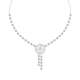 Ivana Jewels Necklaces White Gold / 14KT Round Diamond Pendant Y-Necklace