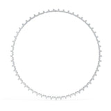 Ivana Jewels Necklaces White Gold / 14KT Textured Circle Necklace