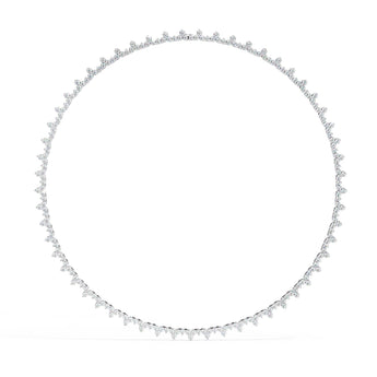 Ivana Jewels Necklaces White Gold / 14KT Textured Circle Necklace