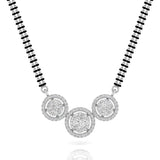 Ivana Jewels Necklaces White Gold / 14KT Three Circle Of Round Diamond Mangal sutra Pendant