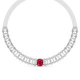 Ivana Jewels Necklaces White Gold / 14KT Unique Ruby and Diamond Choker