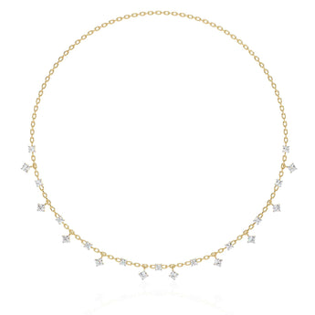 Ivana Jewels Necklaces Yellow Gold / 14KT Delicate Stone Drop Choker