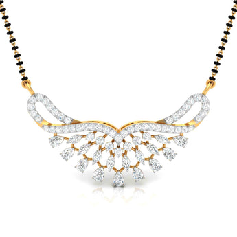 Ivana Jewels Necklaces Yellow Gold / 14KT Fancy & Round Diamond Butterfly Pendant