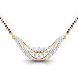 Ivana Jewels Necklaces Yellow Gold / 14KT Fancy & Round Diamonds Wave Pendant
