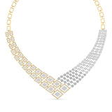 Ivana Jewels Necklaces Yellow Gold / 14KT Geometric Link Diamond Necklace