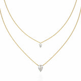Ivana Jewels Necklaces Yellow Gold / 14KT Layered Teardrop Necklace