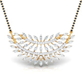 Ivana Jewels Necklaces Yellow Gold / 14KT Marquise & Round Diamond Foliage  Mangalsutra