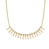 Ivana Jewels Necklaces Yellow Gold / 14KT Minimalist Gold Linear Bar Necklace