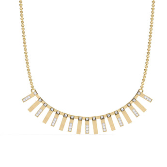 Ivana Jewels Necklaces Yellow Gold / 14KT Minimalist Gold Linear Bar Necklace