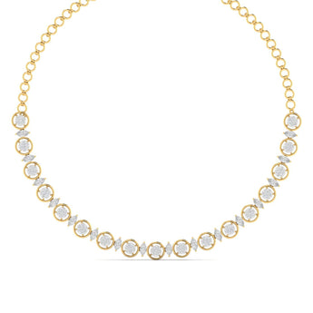 Ivana Jewels Necklaces Yellow Gold / 14KT Party Wear Diamond Necklace