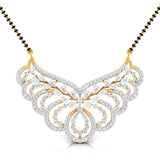 Ivana Jewels Necklaces Yellow Gold / 14KT Pear & Round Cut Diamond Encrusted Floral Pendant