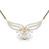 Ivana Jewels Necklaces Yellow Gold / 14KT Pear & Round Diamond Fluttering Mangalsutra