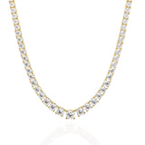 Ivana Jewels Necklaces Yellow Gold / 14KT Round and Square Empty Setting Tennis Necklace