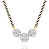 Ivana Jewels Necklaces Yellow Gold / 14KT Three Circle Of Round Diamond Mangal sutra Pendant