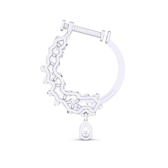 Ivana Jewels Nose Pin Fancy Shape & Round Diamond Nose Pin
