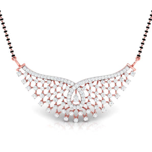 Ivana Jewels Pendant Rose Gold / 14KT Diamond Riviera Mangalsutra Necklace