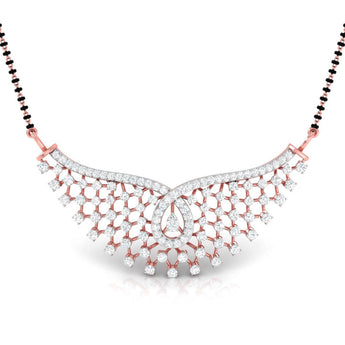 Ivana Jewels Pendant Rose Gold / 14KT Diamond Riviera Mangalsutra Necklace