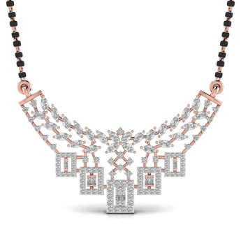 Ivana Jewels Pendant Rose Gold / 14KT Round Diamond Mangal Sutra