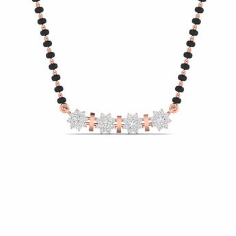 Ivana Jewels Pendant Rose Gold / 14KT Traditional Mangalsutra with Diamond Design