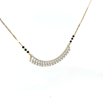 Ivana Jewels Pendant Round Cut Diamonds Minimalist Stylish Mangalsutra