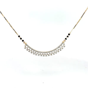 Ivana Jewels Pendant Round Cut Diamonds Minimalist Stylish Mangalsutra
