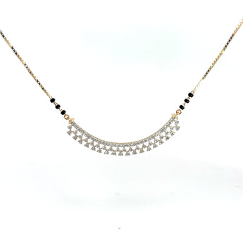 Ivana Jewels Pendant Round Cut Diamonds Minimalist Stylish Mangalsutra