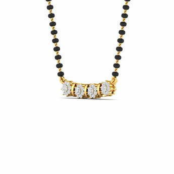 Ivana Jewels Pendant Traditional Mangalsutra with Diamond Design