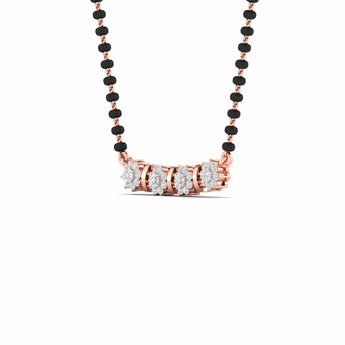 Ivana Jewels Pendant Traditional Mangalsutra with Diamond Design