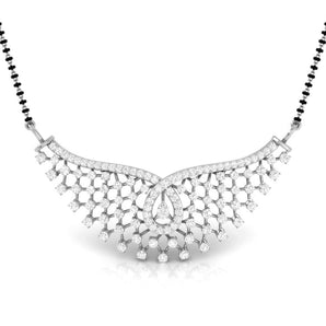 Ivana Jewels Pendant White Gold / 14KT Diamond Riviera Mangalsutra Necklace