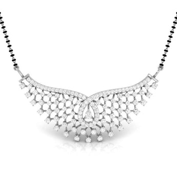 Ivana Jewels Pendant White Gold / 14KT Diamond Riviera Mangalsutra Necklace