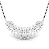 Ivana Jewels Pendant White Gold / 14KT Fancy & Round Diamond Leaf Mangalsutra