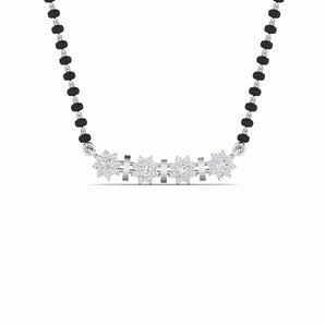 Ivana Jewels Pendant White Gold / 14KT Traditional Mangalsutra with Diamond Design
