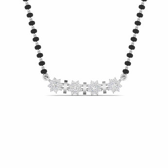Ivana Jewels Pendant White Gold / 14KT Traditional Mangalsutra with Diamond Design