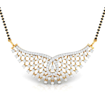 Ivana Jewels Pendant Yellow Gold / 14KT Diamond Riviera Mangalsutra Necklace