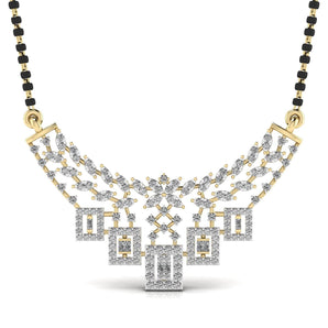 Ivana Jewels Pendant Yellow Gold / 14KT Round Diamond Mangal Sutra