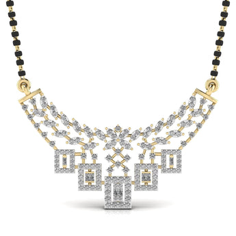 Ivana Jewels Pendant Yellow Gold / 14KT Round Diamond Mangal Sutra