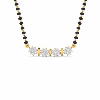 Ivana Jewels Pendant Yellow Gold / 14KT Traditional Mangalsutra with Diamond Design