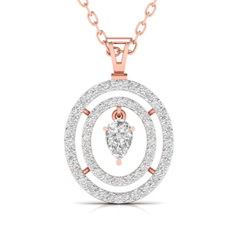 Ivana Jewels Pendants Rose Gold / 14KT Multi-layered Diamond Pendant